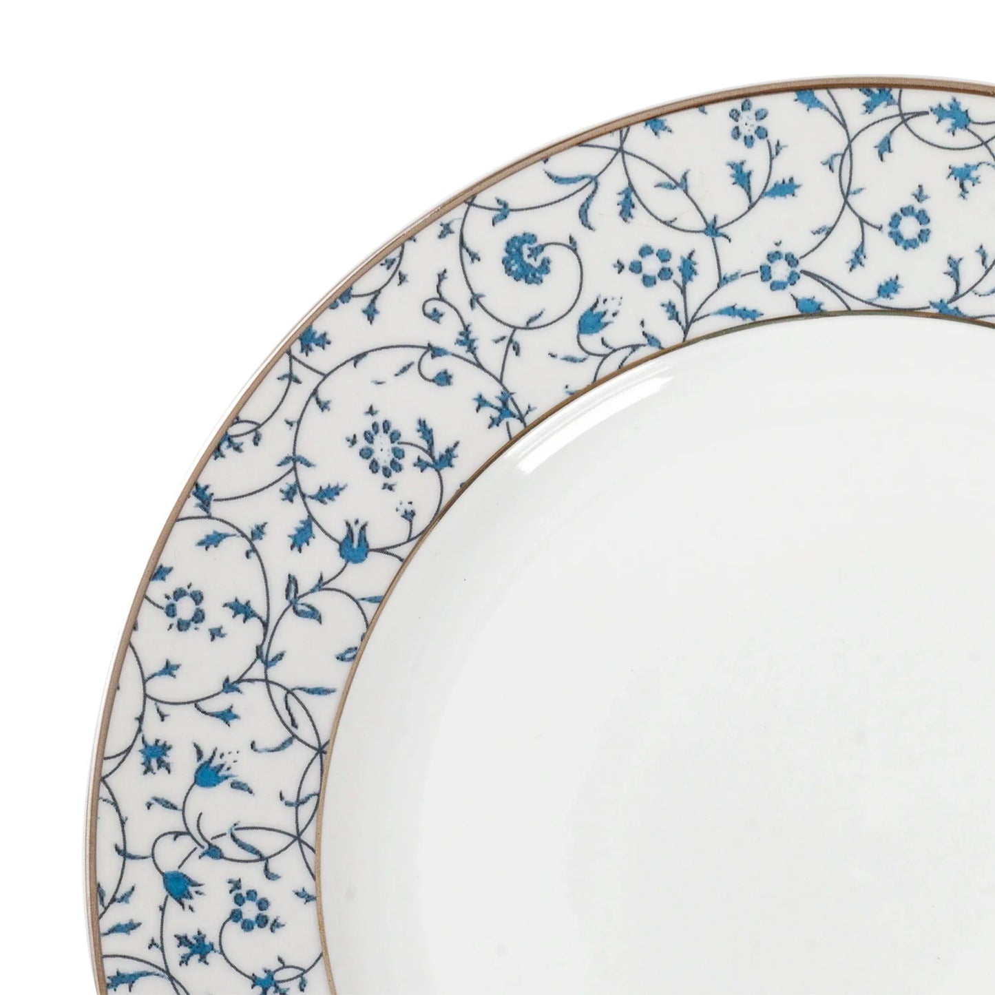 20pcs Blue Floral Print Ceramic Dinnerware Set for 4 Tableware Set