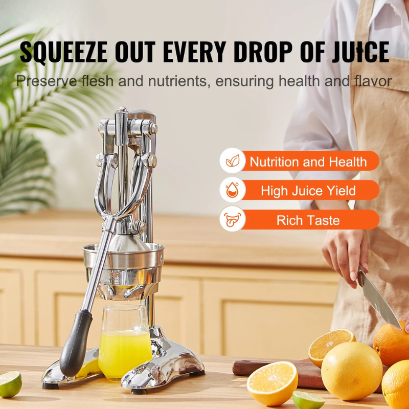 Commercial Citrus Juice Press Stainless Steel Manual Citrus Juicer