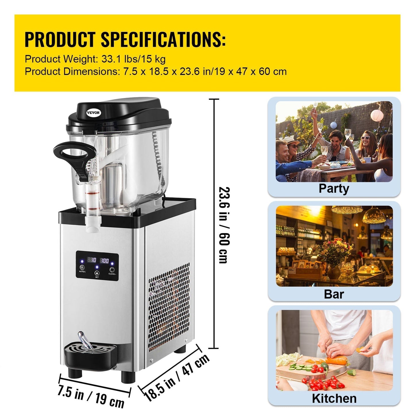 Commercial Slushy Machine Slushy Maker with Automatic Speed Control