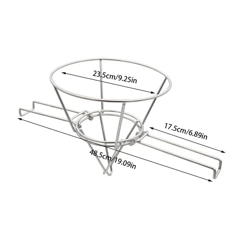 Cone Filter Stand Folding Arms Stainless Steel Reusable Strainer Rack