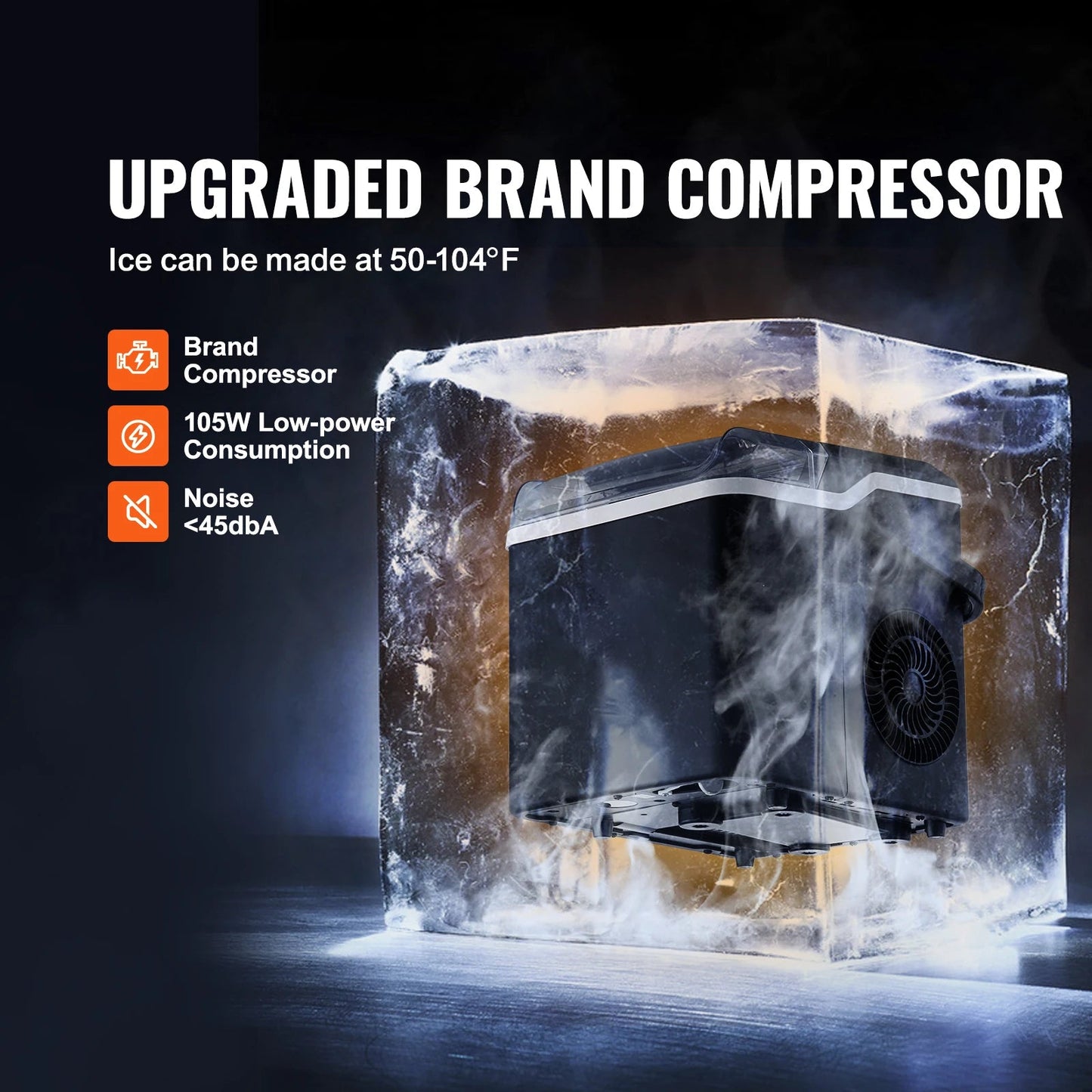 Countertop Ice Maker Portable Ice Maker with Ice Scoop and Basket