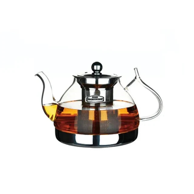 Heat Resistant Clear Glass Teapot Household Thickened Tea Kettle