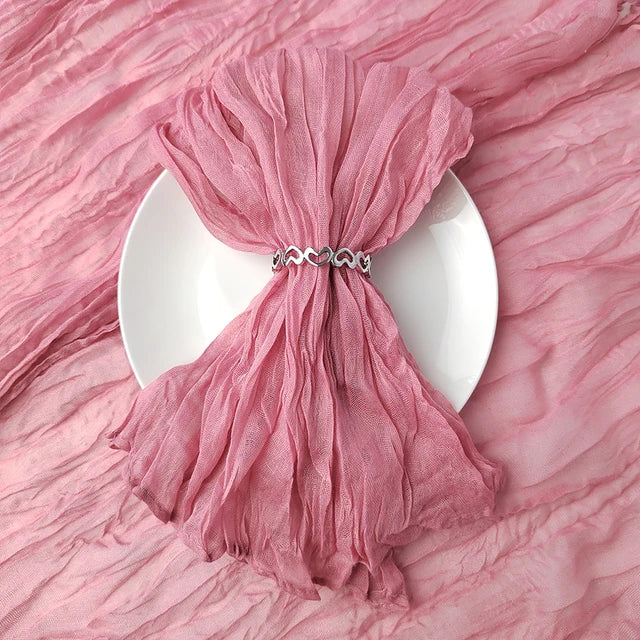 Set of 50 Gauze Cheesecloth Napkin Dinner Cloth Napkins Wrinkled Cloth