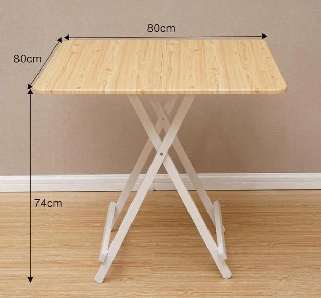 Simple Four Square Folding Home Dining Table