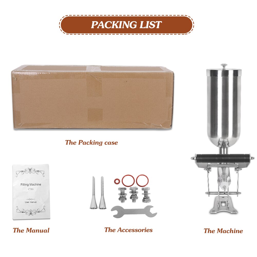 Stainless Steel Churros Commercial Manual Jam Filling Cream Filler