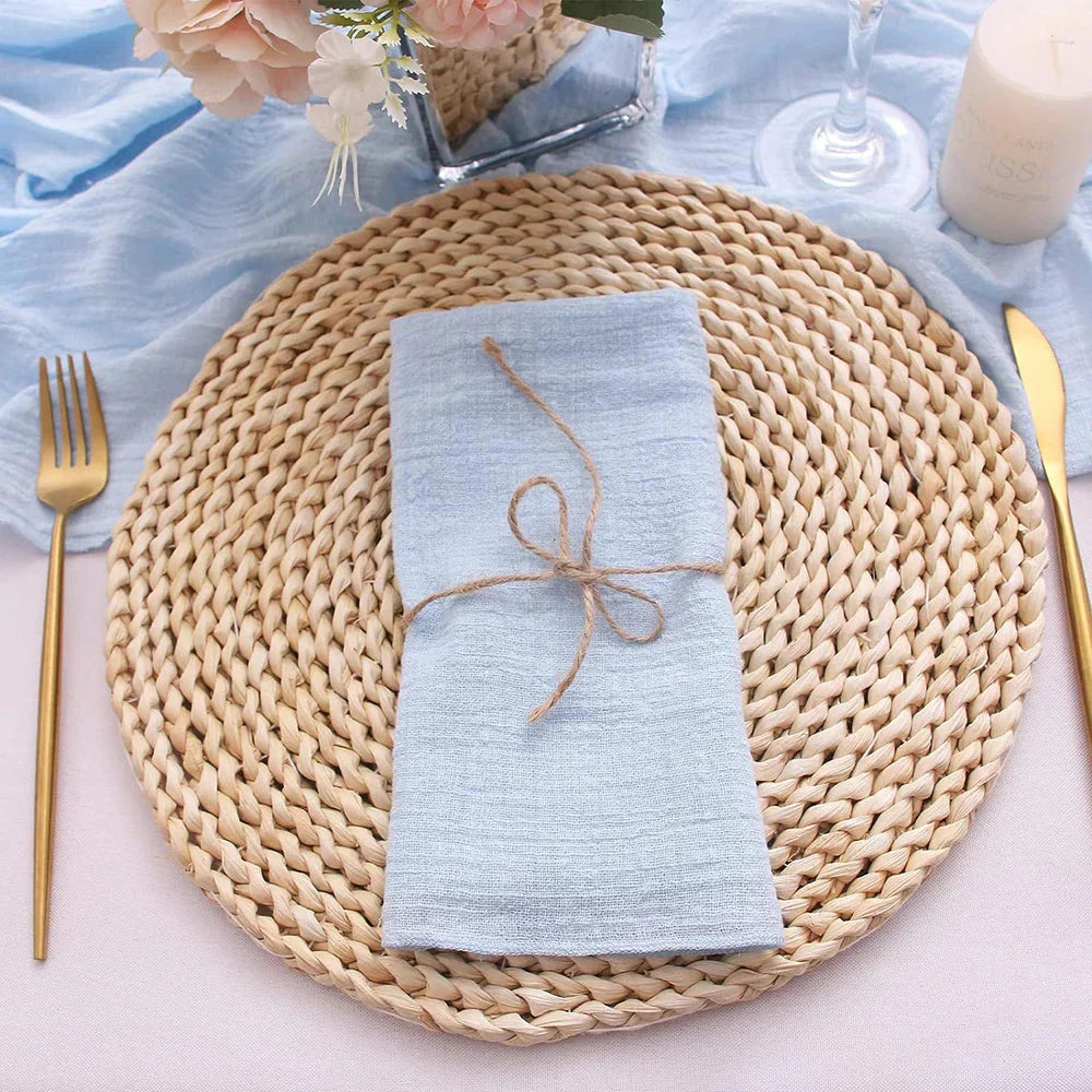 10-Piece Gauze Napkin Set for Parties and Special Occasions