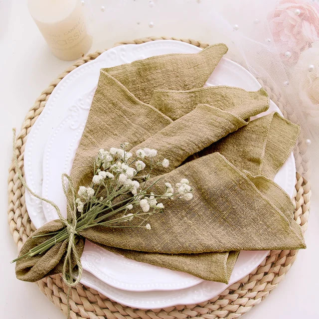 10-Piece Gauze Napkin Set for Parties and Special Occasions