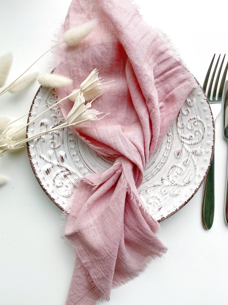 10Pcs Cotton Cheesecloth Gauze Table Napkin Washable Table Napkin