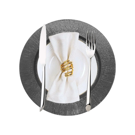 13" Decorative Round Table Charger Plates in Color Black 50pcs