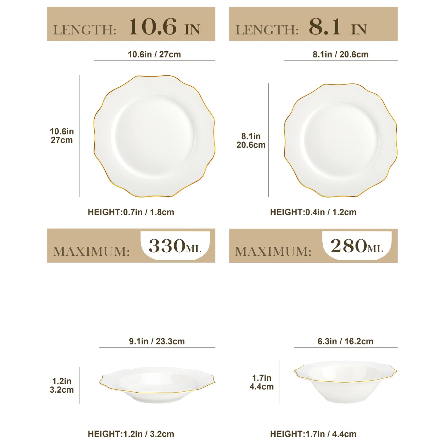 16/32pcs Nordic White Ceramic Tableware Set Elegant Kitchen Dinnerware