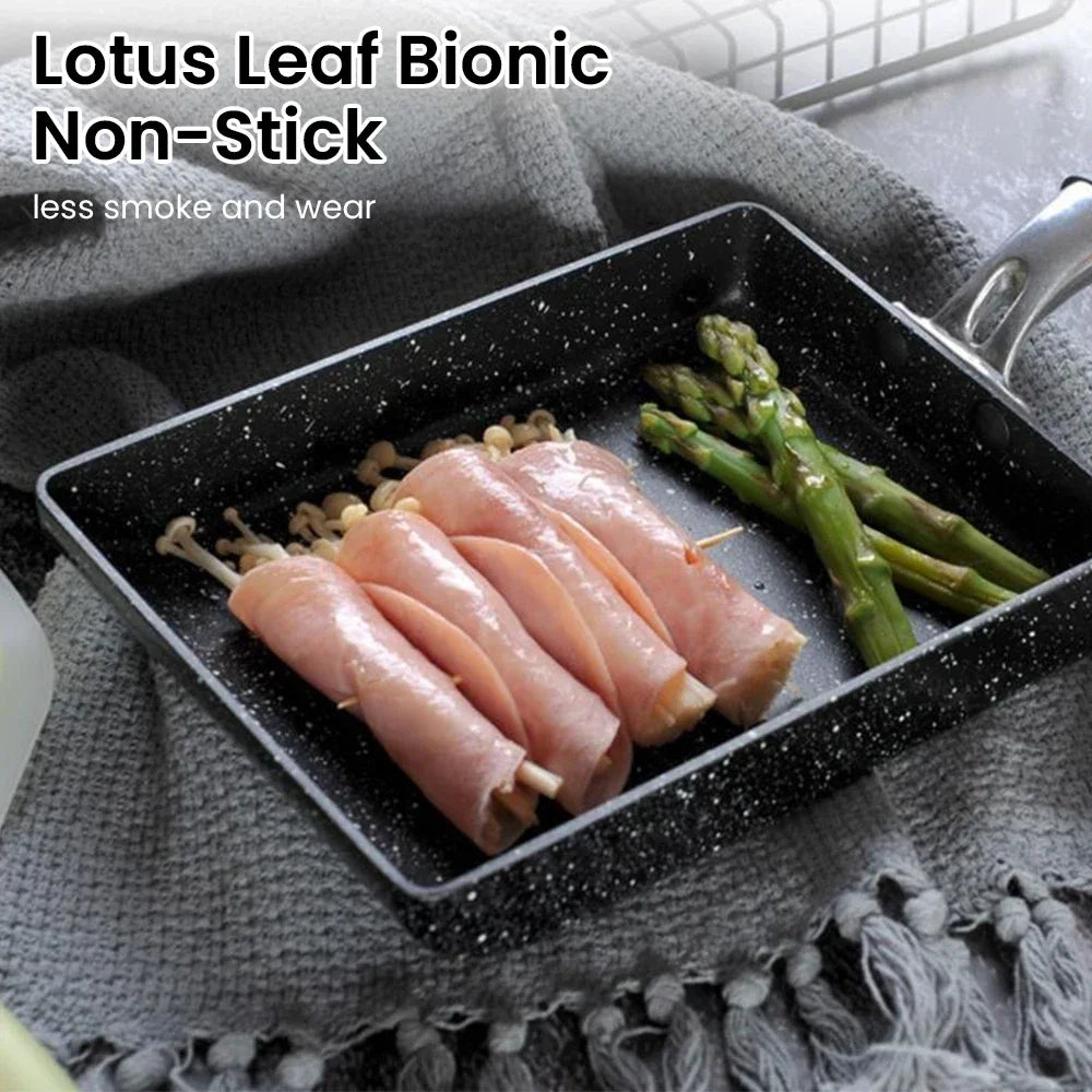 1pc Non stick Square Frying Pan Medical Stone Kitchen Cookware