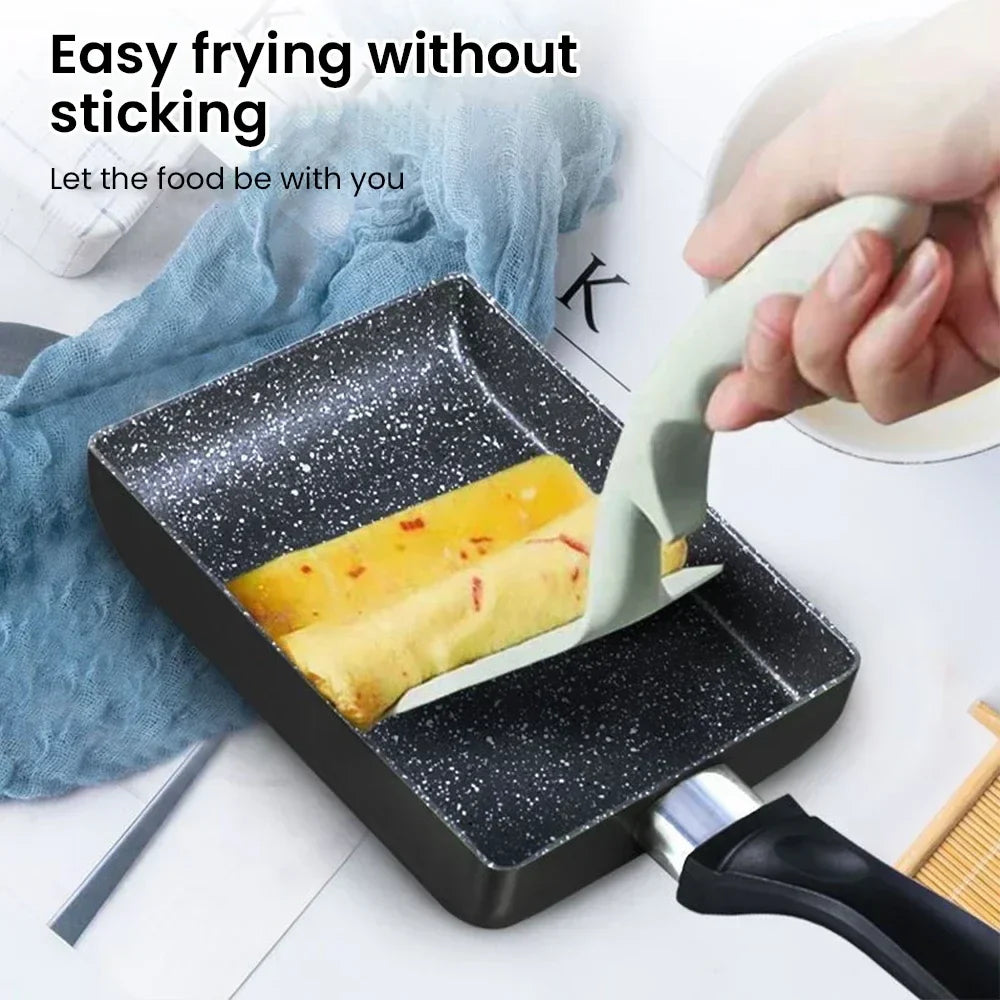 1pc Non stick Square Frying Pan Medical Stone Kitchen Cookware