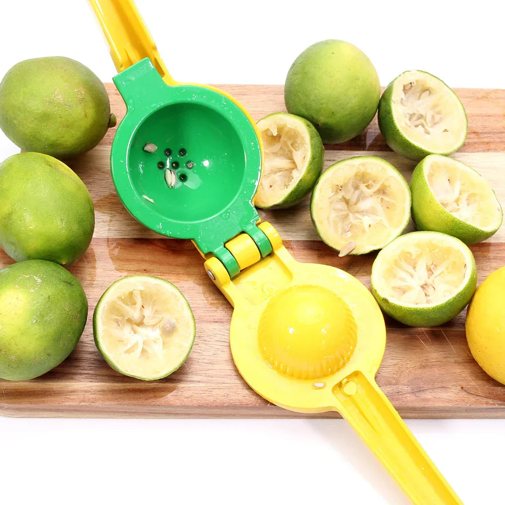 2-In-1 Aluminum Lemon Lime Squeezer and Hand Manual Citrus Juicer