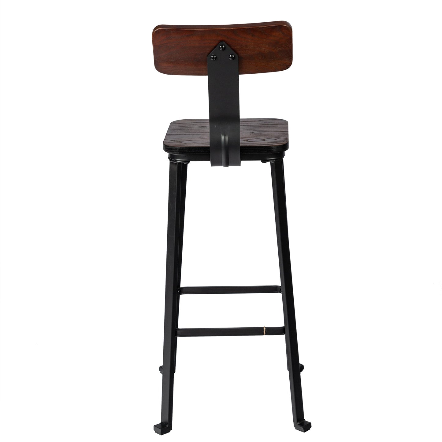 2Pcs Counter Height Bar Stools Vintage 360 Degree Swivel Barstool