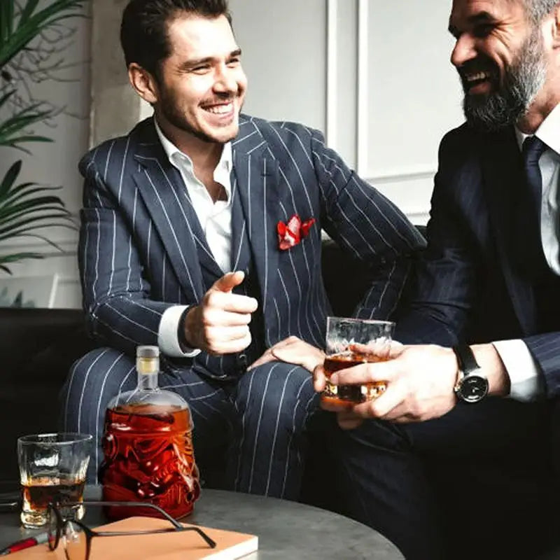 3pcs Creative Whiskey Decanter with 2 Counts Glasses Bar Utensil