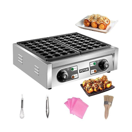 56 Electric Commercial Octopus Fish Ball Takoyaki Maker Double Pan