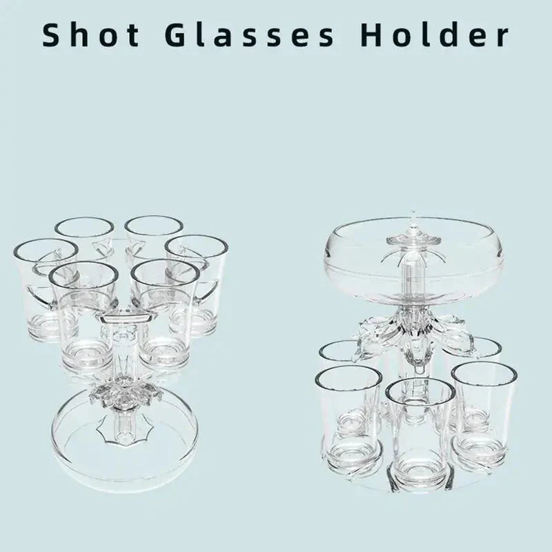 6 Shot Glass Dispenser And Holder Dispenser For Filling Liquids Shots