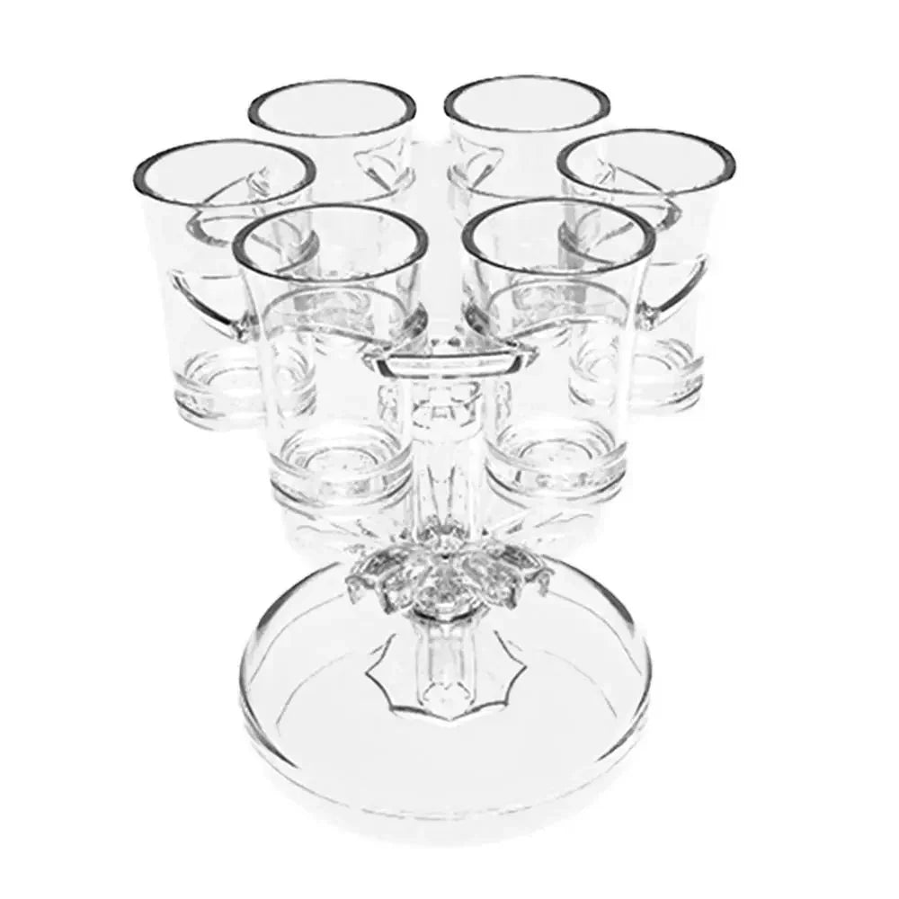 6 Shot Glass Dispenser And Holder Dispenser For Filling Liquids Shots
