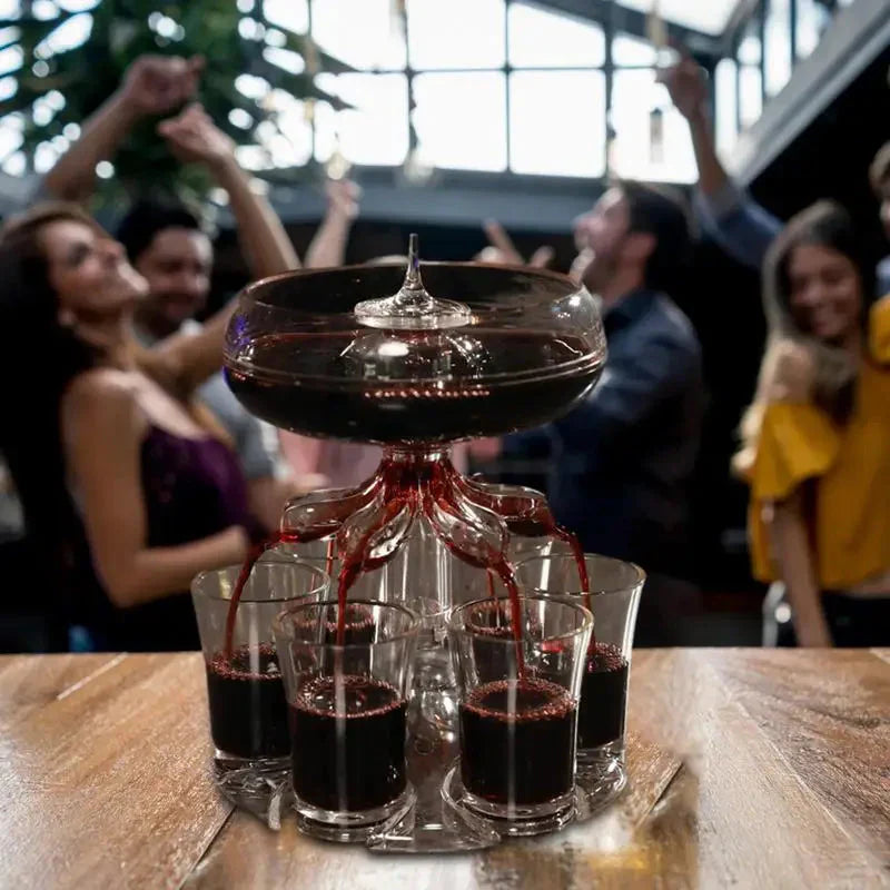 6 Shot Glass Dispenser And Holder Dispenser For Filling Liquids Shots