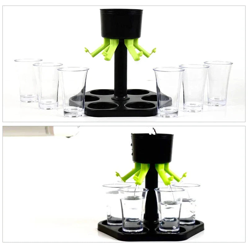 6 Shot Glass Dispenser Liquor Drinking Tools Bar Accessories
