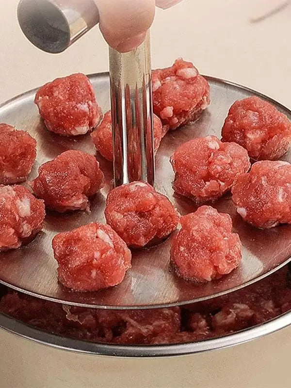6/12 Hole Stainless Steel Hand Extruded Meatball Press Mold Maker