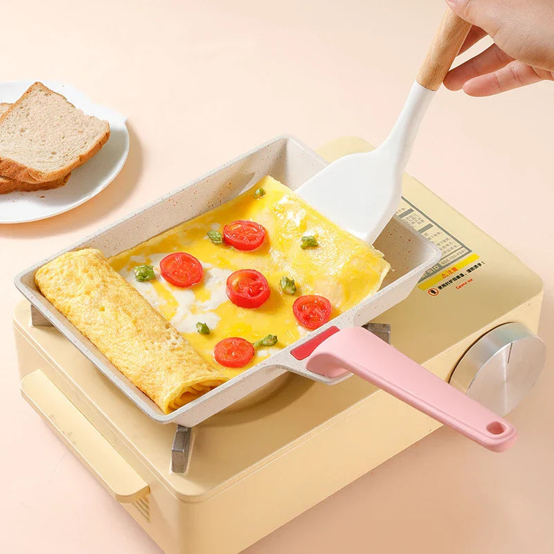 8" Aluminum Square Non Stick Frying Pan Mini Pancake Kitchen Cookware