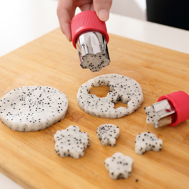 8pcs set Flower Star Shape Vegetable Fruit Cutter Mold Slicer