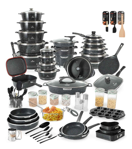 Complete 134 Piece Cooking & Kitchenware Set Premium