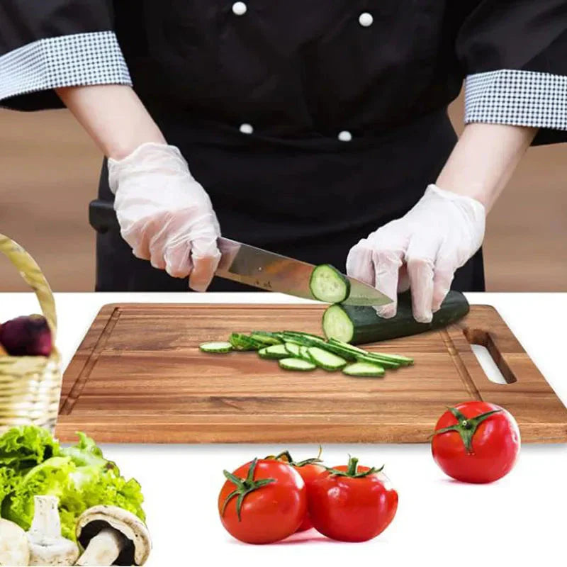 Acacia Wood Cutting Board With Handle Kitchen Chopping Board