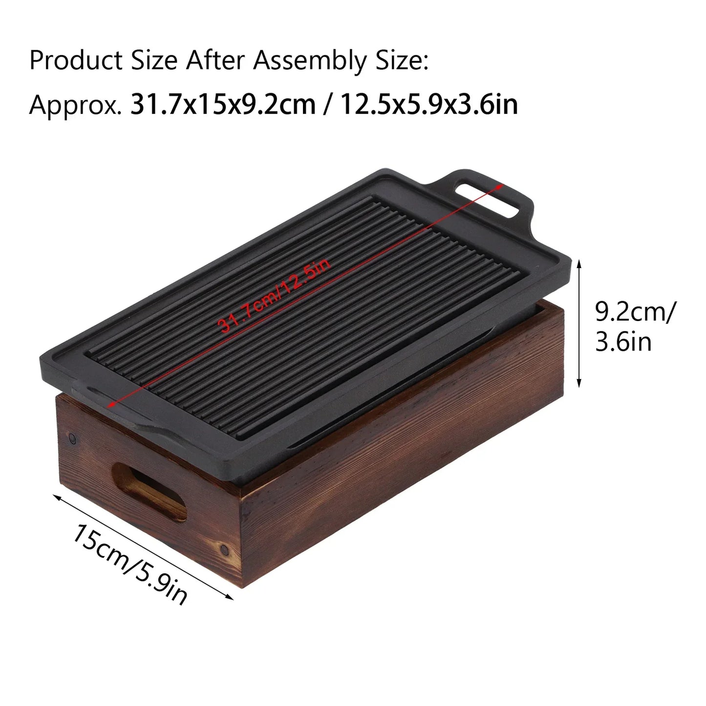 Aluminum Multifunctional Smokeless Tray Non Stick BBQ Plate Grill Pan