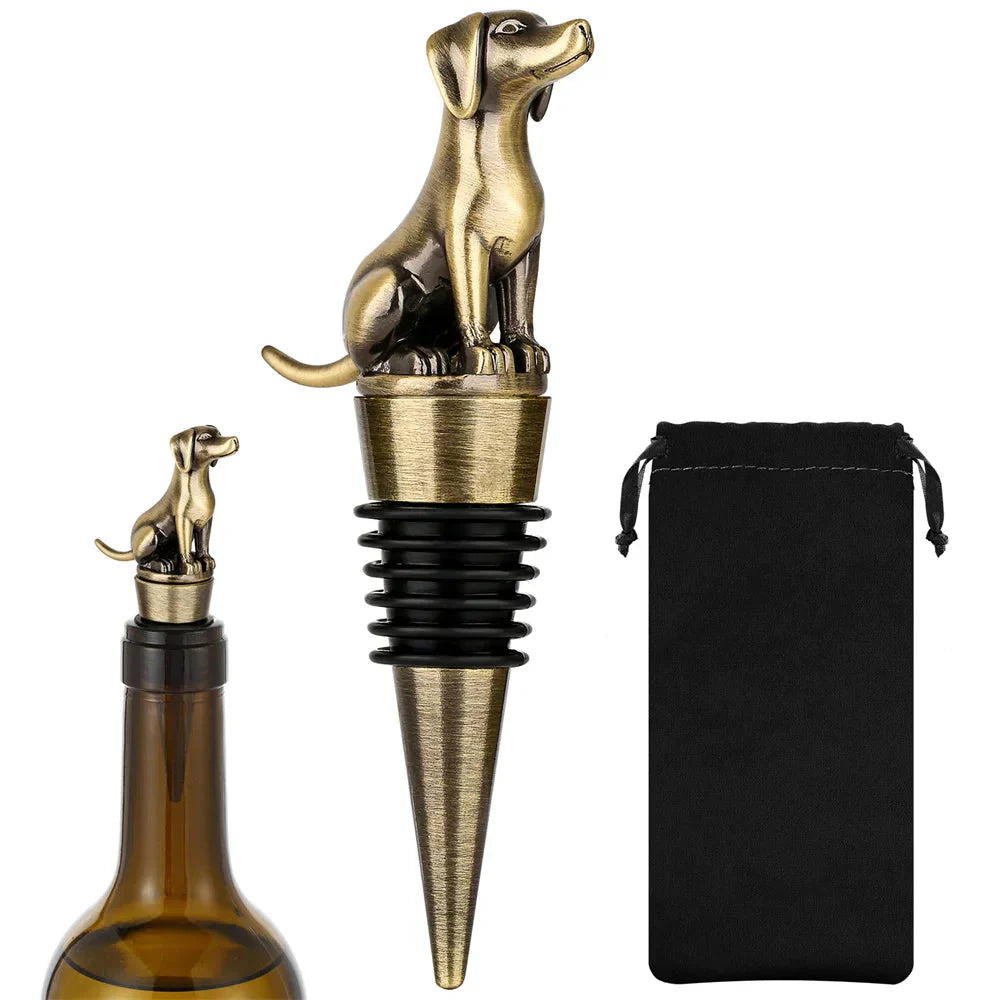 Animal Design Wine Stopper Zinc Alloy Silicone Beverage Bottle Stopper