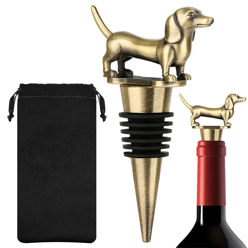 Animal Design Wine Stopper Zinc Alloy Silicone Beverage Bottle Stopper