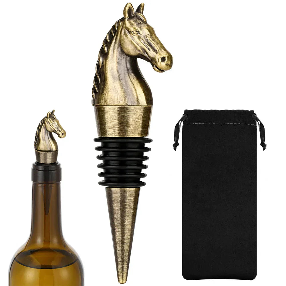 Animal Design Wine Stopper Zinc Alloy Silicone Beverage Bottle Stopper