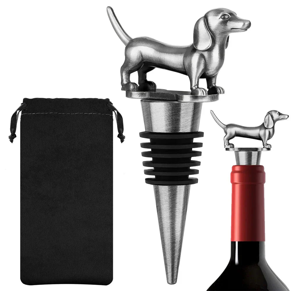 Animal Design Wine Stopper Zinc Alloy Silicone Beverage Bottle Stopper