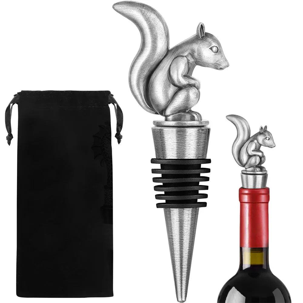 Animal Design Wine Stopper Zinc Alloy Silicone Beverage Bottle Stopper