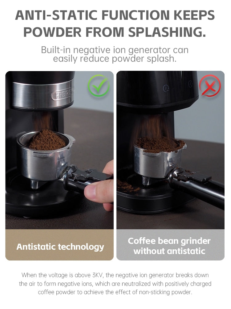Automatic Burr Mill Electric Coffee Grinder with 34 Gear for Espresso