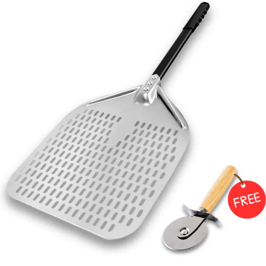 Big Pizza Perforated Shovel Paddle Handle for Oven Pizza Baking Tool