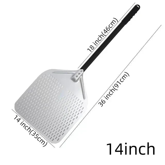 Big Pizza Perforated Shovel Paddle Handle for Oven Pizza Baking Tool