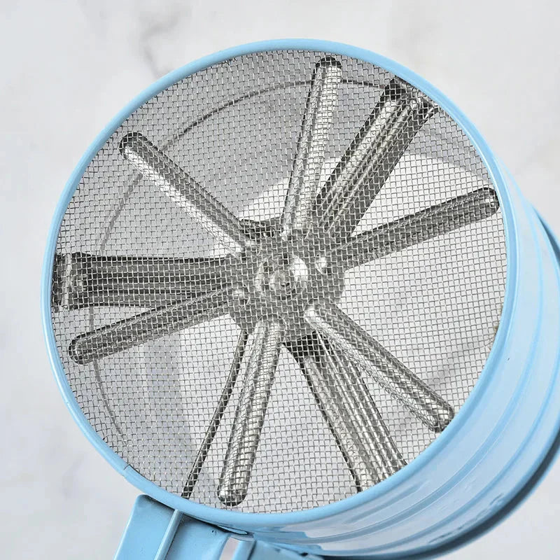 Big Size Stainless Steel Hand-held Semi-automatic Flour Sifter Cup