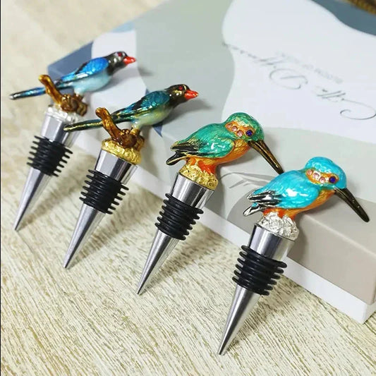 Bird Metal Wine Bottle Stopper Handmade Stopper Home Bar Accessories