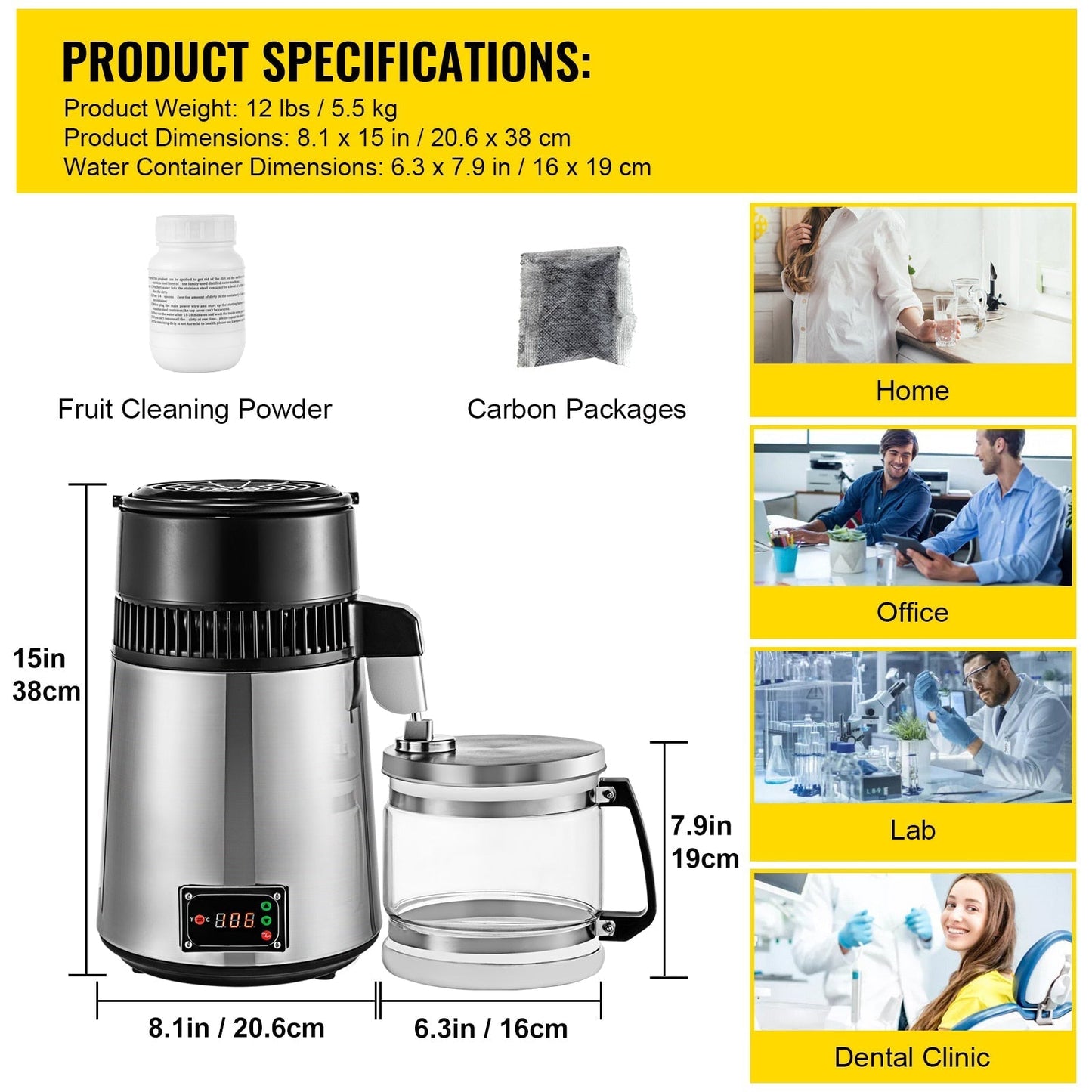 Bottle Water Purifier Water Filter Home Drinking Water Distiller