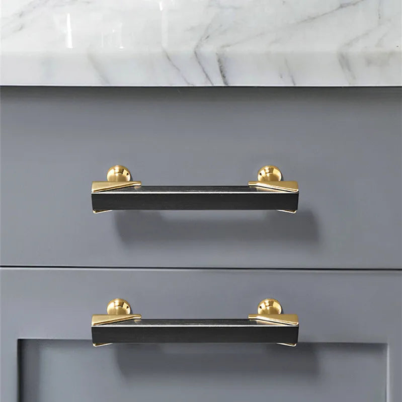 Cabinet Drawer Handle, Double Color Long Door Handle