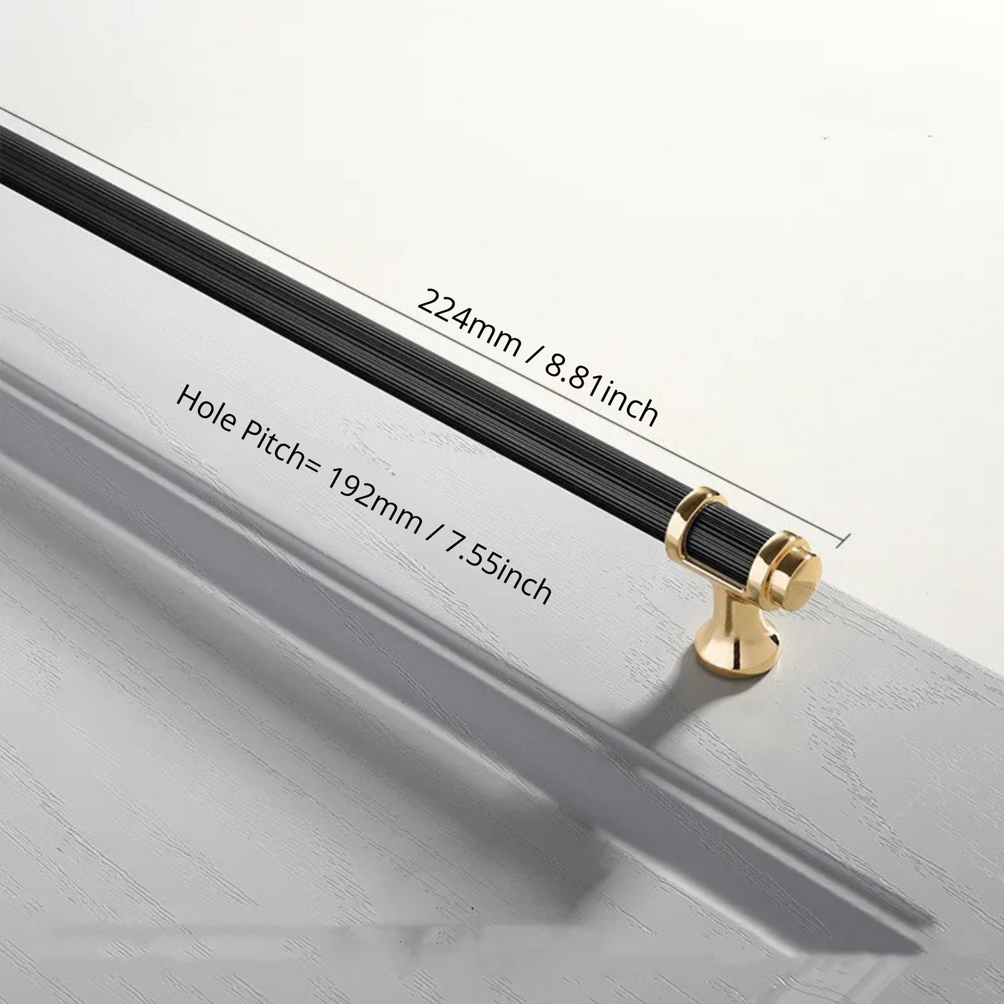 Cabinet Drawer Handle, Double Color Long Door Handle