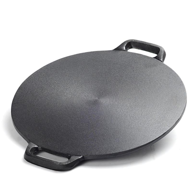Cast Iron Crepe Pan Heavy Duty Non Stick Griddle Cookware