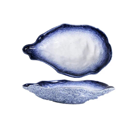 Ceramic Oyster Creative Plate Sushi Sashimi Cold Dish Tableware Plate
