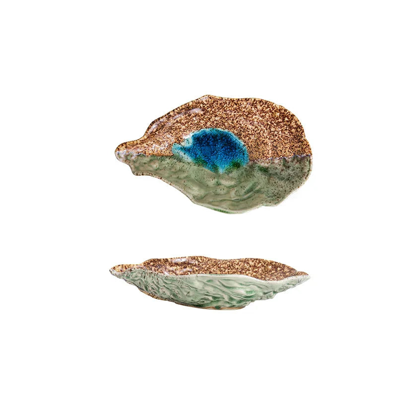 Ceramic Oyster Creative Plate Sushi Sashimi Cold Dish Tableware Plate