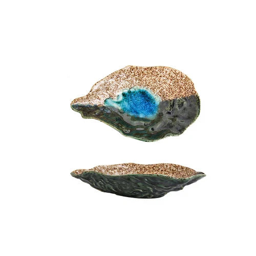 Ceramic Oyster Creative Plate Sushi Sashimi Cold Dish Tableware Plate