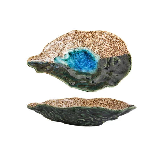 Ceramic Oyster Creative Plate Sushi Sashimi Cold Dish Tableware Plate