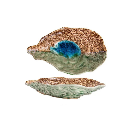 Ceramic Oyster Creative Plate Sushi Sashimi Cold Dish Tableware Plate