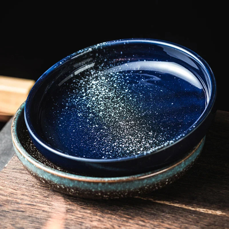 Ceramic Round Deep Dish Tableware Western Steak Meal Flat Plate